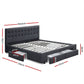 Pluto Bed & Mattress Package - Charcoal Queen