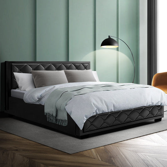 Amethyst Bed & Mattress Package - Black Queen