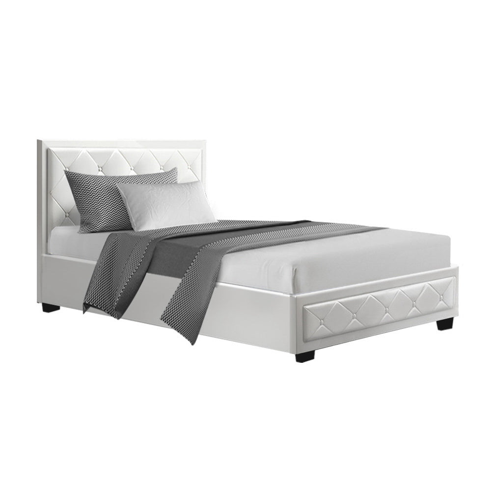 Amethyst Bed & Mattress Package - White King Single