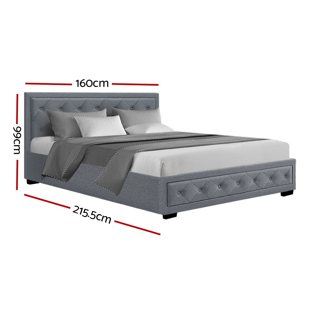 Helio 24cm Bed & Mattress Package - Grey Queen