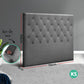 Bed Headboard Fabric - Grey King Single