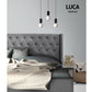 Bed Headboard Fabric - Grey King