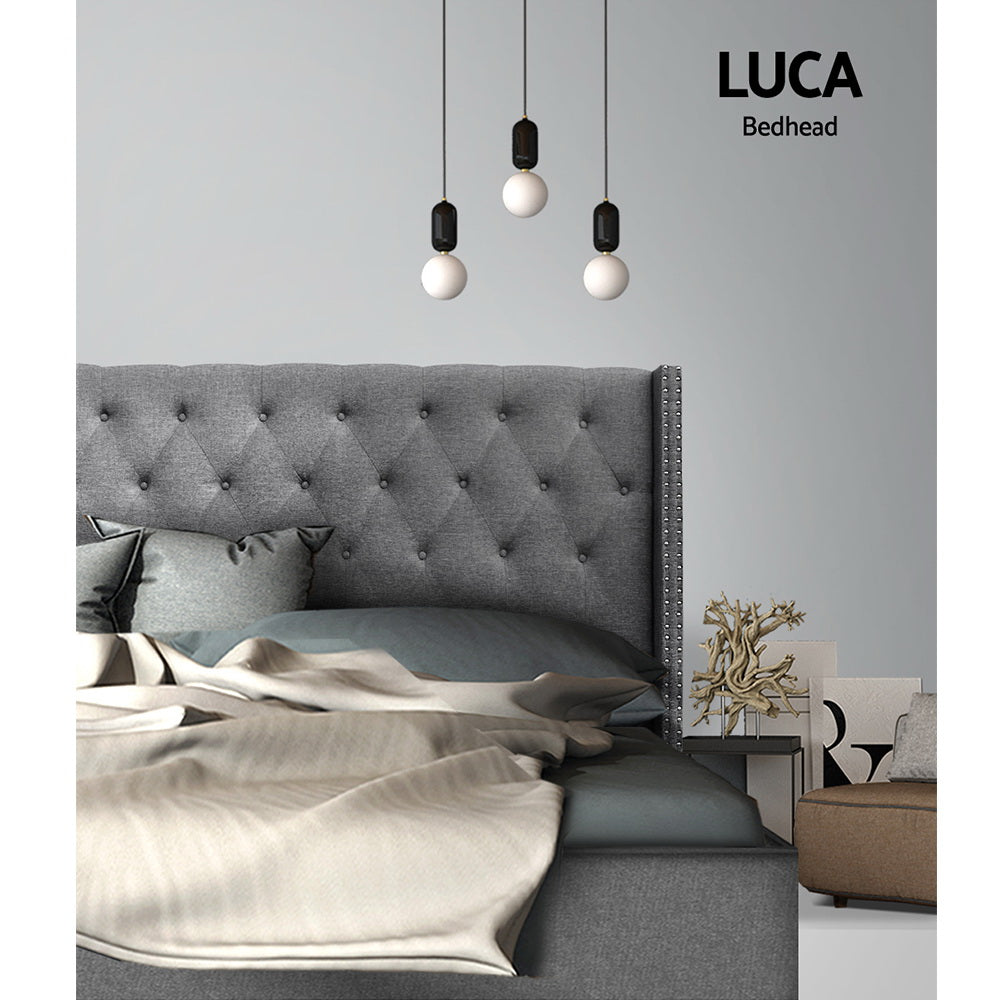 Bed Headboard Fabric - Grey King