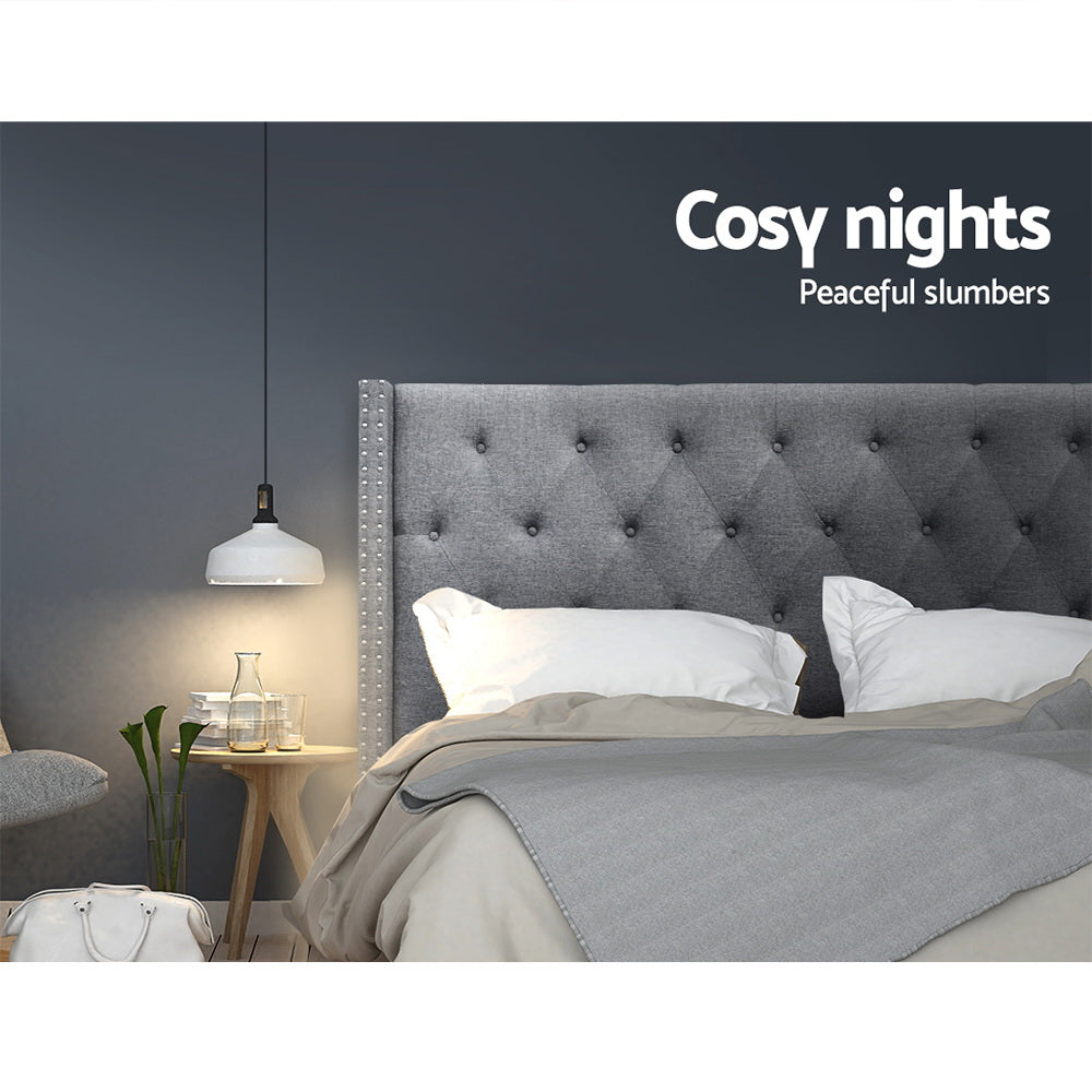 Bed Headboard Fabric - Grey King