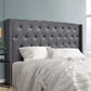 Bed Headboard Fabric Frame Base - Grey King