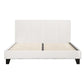Sean Bed Frame Boucle Fabric Base Platform Wooden - White Double