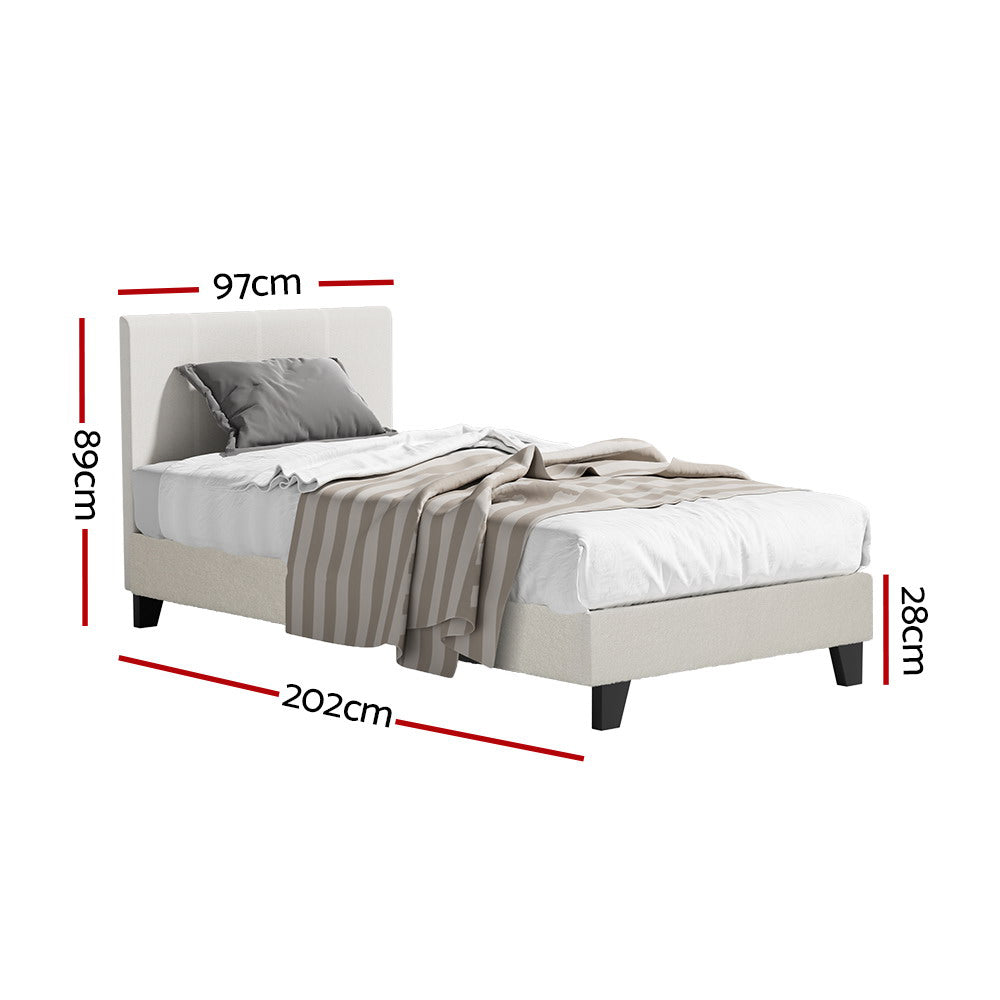 Jasper Bed & Mattress Package - White Single