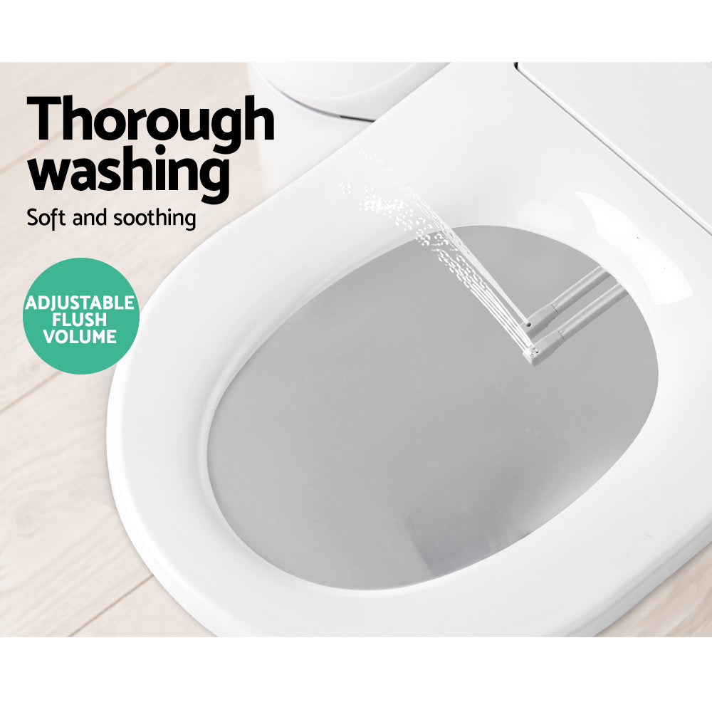 37cm Wide Non Electric Bidet Toilet Seat Bathroom - White