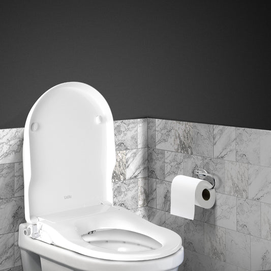 37cm Wide Non Electric Bidet Toilet Seat Bathroom - White