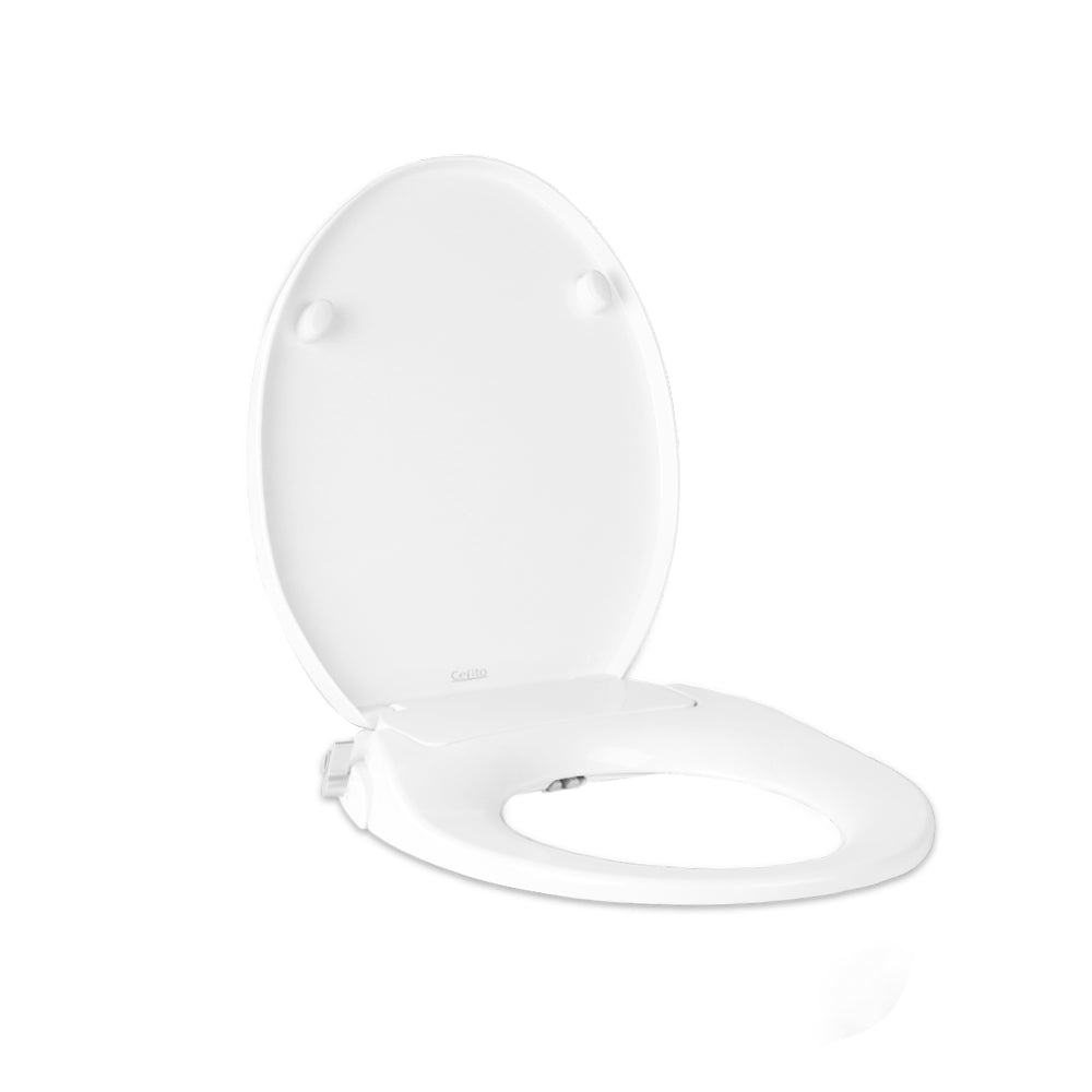 36cm Wide Non Electric Bidet Toilet Seat Bathroom - White
