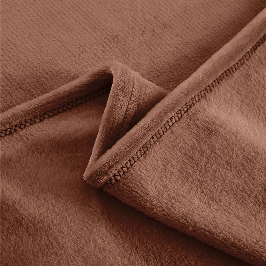 Waylon Throw Ultra-Soft Blanket 320gsm 220x240cm Warm - Mink