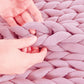 Whimsy Weighted Soft Blanket Knitted Chunky Bulky Knit 9KG - Pink