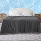 Winry Throw Soft Blanket Cool Summer Sofa Bed Sheet Rug Luxury Double - Grey