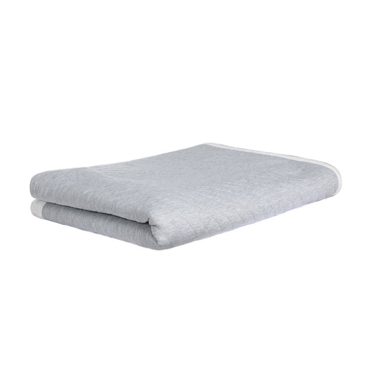 Wylie Throw Soft Blanket Cool Summer Sofa Bedsheet Rug Luxury Reversible Single - Grey