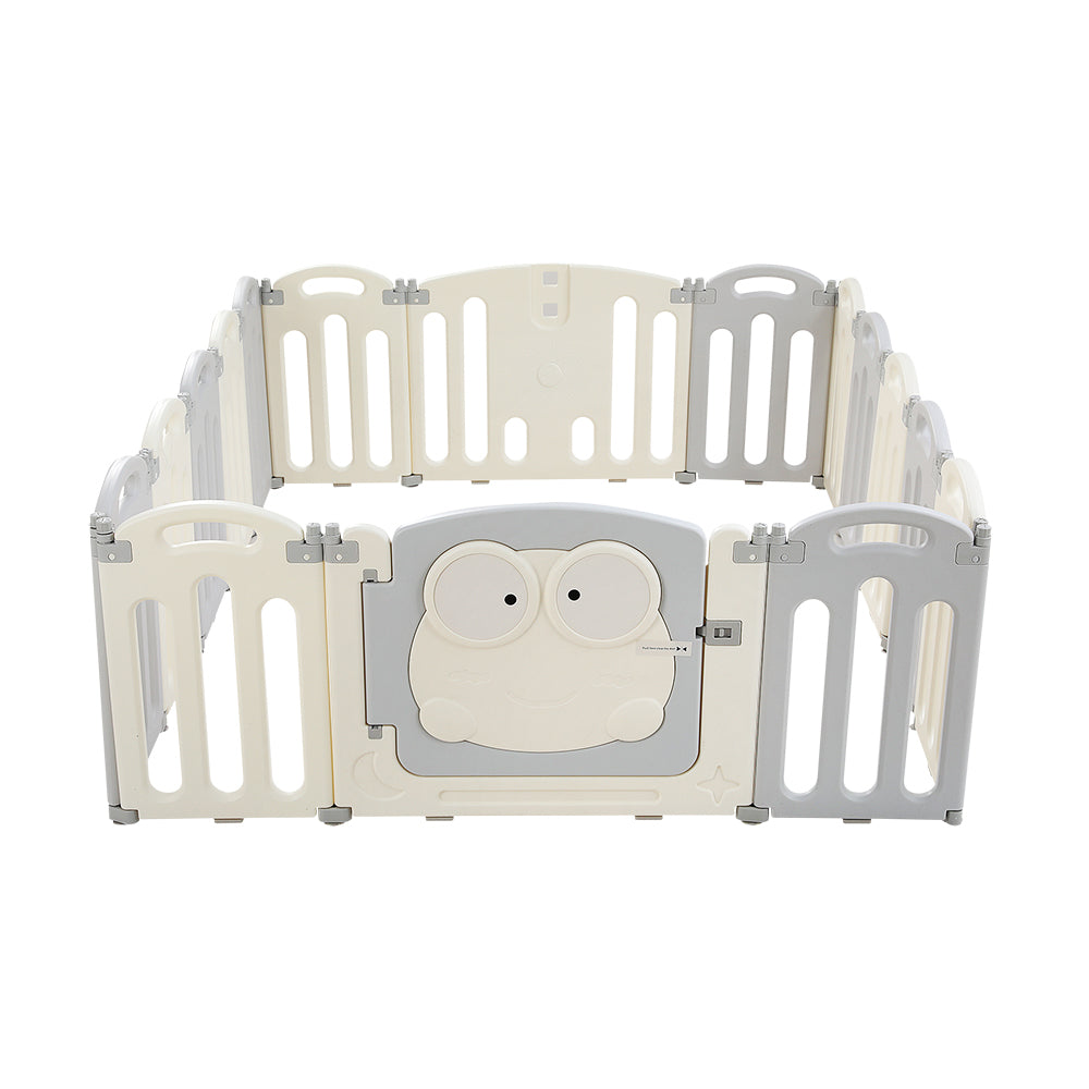 Baby Playpen 16 Panels Foldable Toddler Fence Safety Play Activity Centre