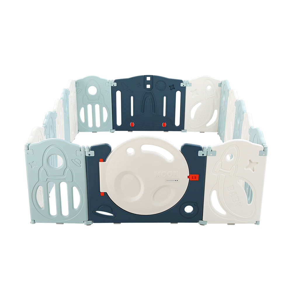 Baby Playpen 16 Panels Foldable Toddler Fence Safety Play Activity Barrier