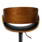 81.5cm Toulouse Bar Stools Kitchen Gas Lift Wooden Beech Stool Chair Swivel Barstools - Black