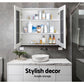 Bathroom Vanity Mirror with Storage Cabinet - White 750mm x 150mm x 720mm