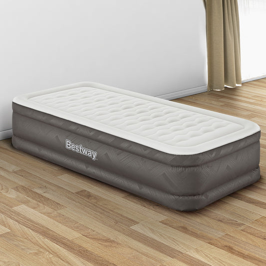 Factory Buys 46cm Air Mattress Inflatable Bed Airbed - Grey Single