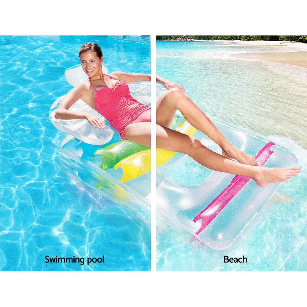 Factory Buys Pool Float Inflatable Lounge Seat Pillow Bed