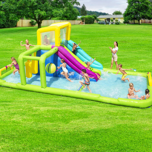 Factory Buys Inflatable Water Pack Pool Slide Castle Playground H2OGO Splash Course