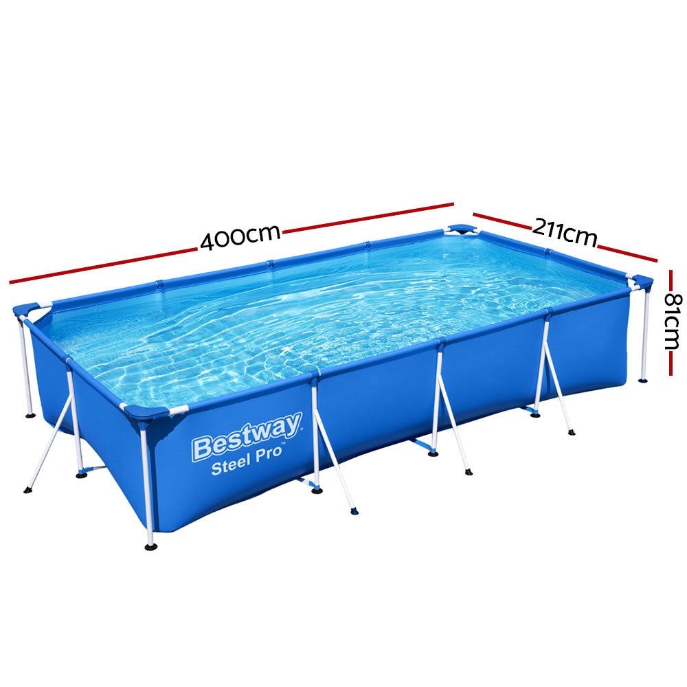 Bestway Swimming Pool Above Ground Heavy Duty Steel Pro Frame Pools 4M