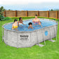 Bestway Swimming Pool 427x250x100cm Steel Frame Above Ground Pools Filter Pump Ladder 7250L