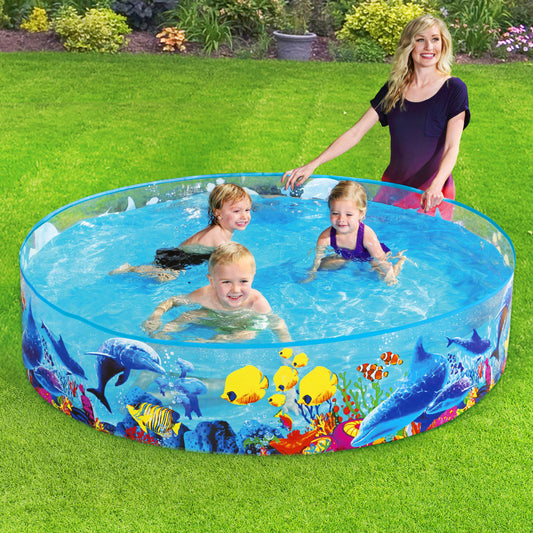 Factory Buys Kids Pool 183x38cm Round Above Ground Rigid Swimming Pools Undersea 946L
