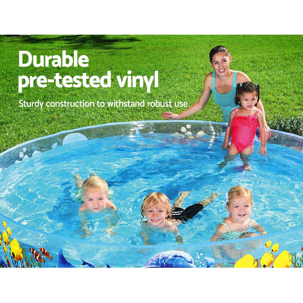 Factory Buys Kids Pool 244x46cm Round Above Ground Rigid Swimming Pools Undersea 2074L