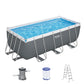 Above Ground Swimming Pool 4.12x2.01m Power Metal Frame Filter Pump