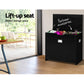 Artiss Shoe Cabinet Bench Shoes Storage Rack Organiser Shelf Black 15 Pairs