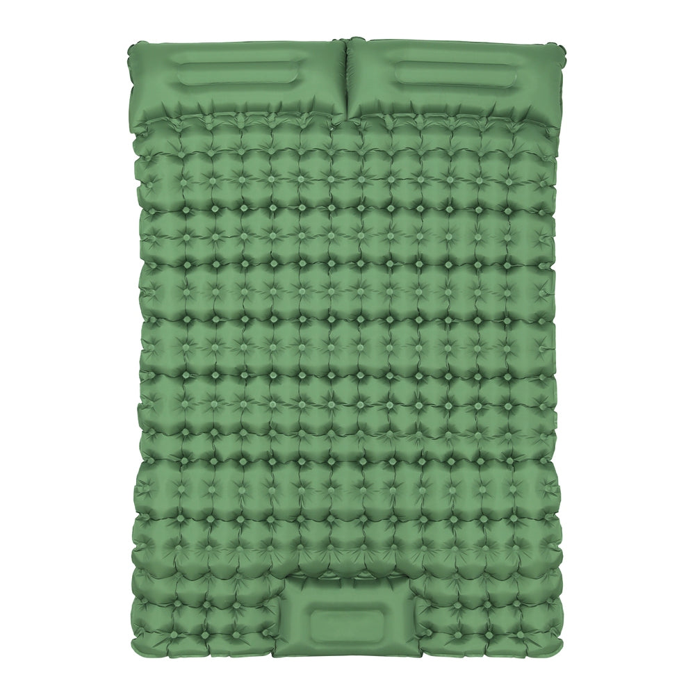 Self-Inflating Mattress Camping Sleeping Mat Air Bed Pad Double Pillow