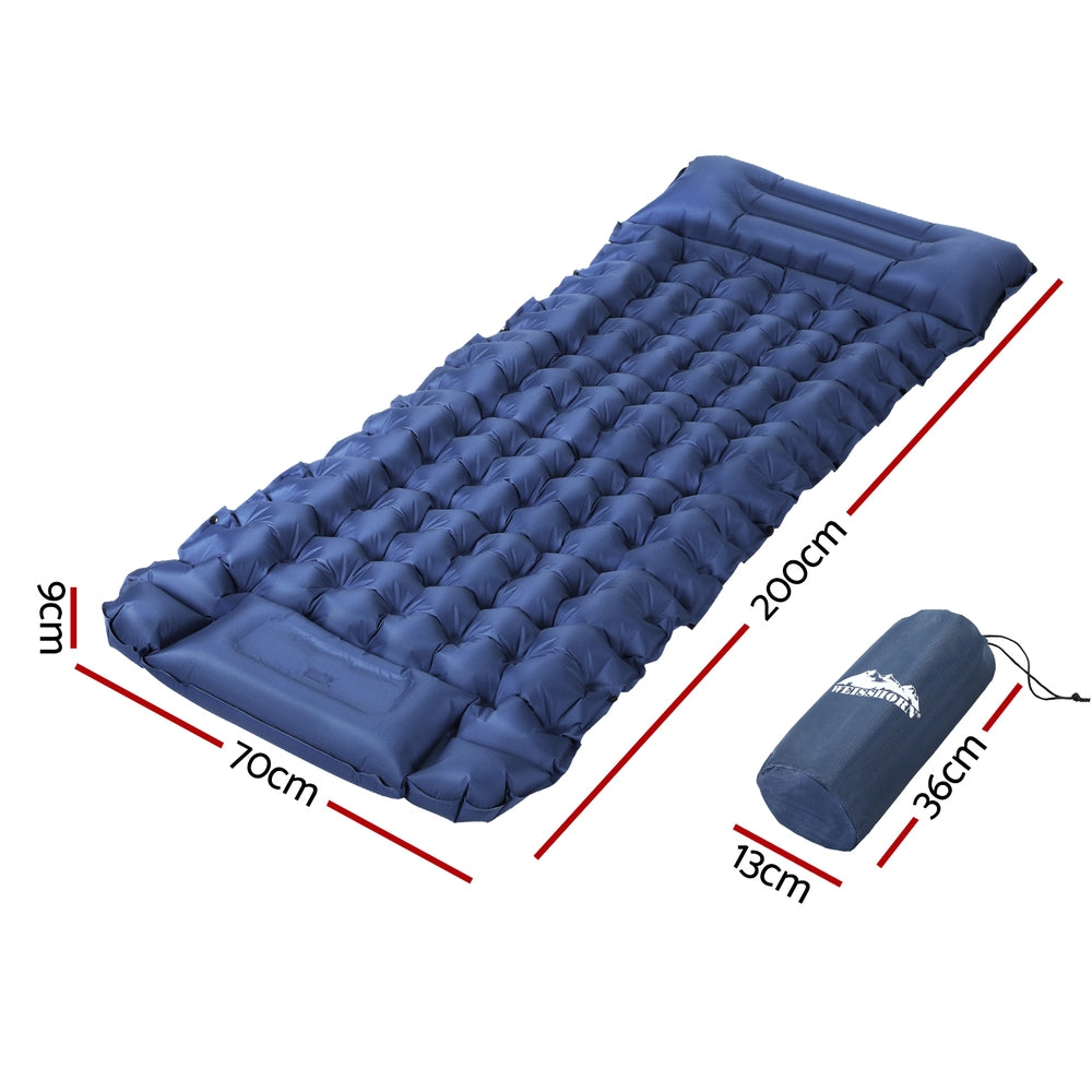 Self-Inflating Mattress Camping Sleeping Mat Air Bed Single Pillow Bag