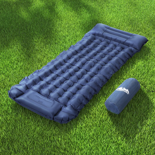 Self-Inflating Mattress Camping Sleeping Mat Air Bed Single Pillow Bag