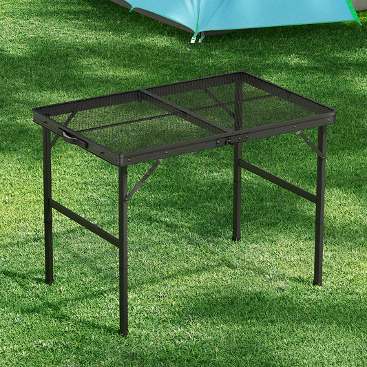 Folding Camping Table 90cm Portable Outdoor Picnic BBQ Aluminium Desk