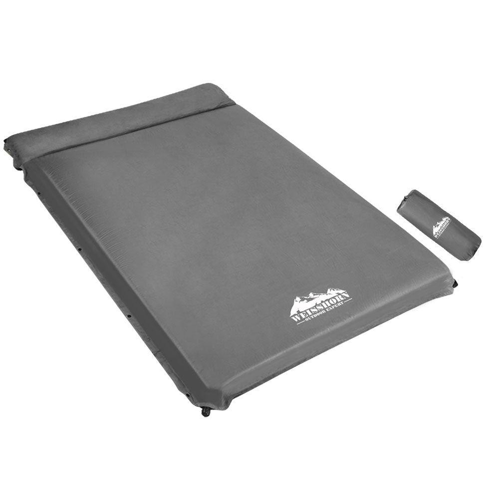 Self-Inflating Mattress 10CM Camping Sleeping Mat Air Double Grey