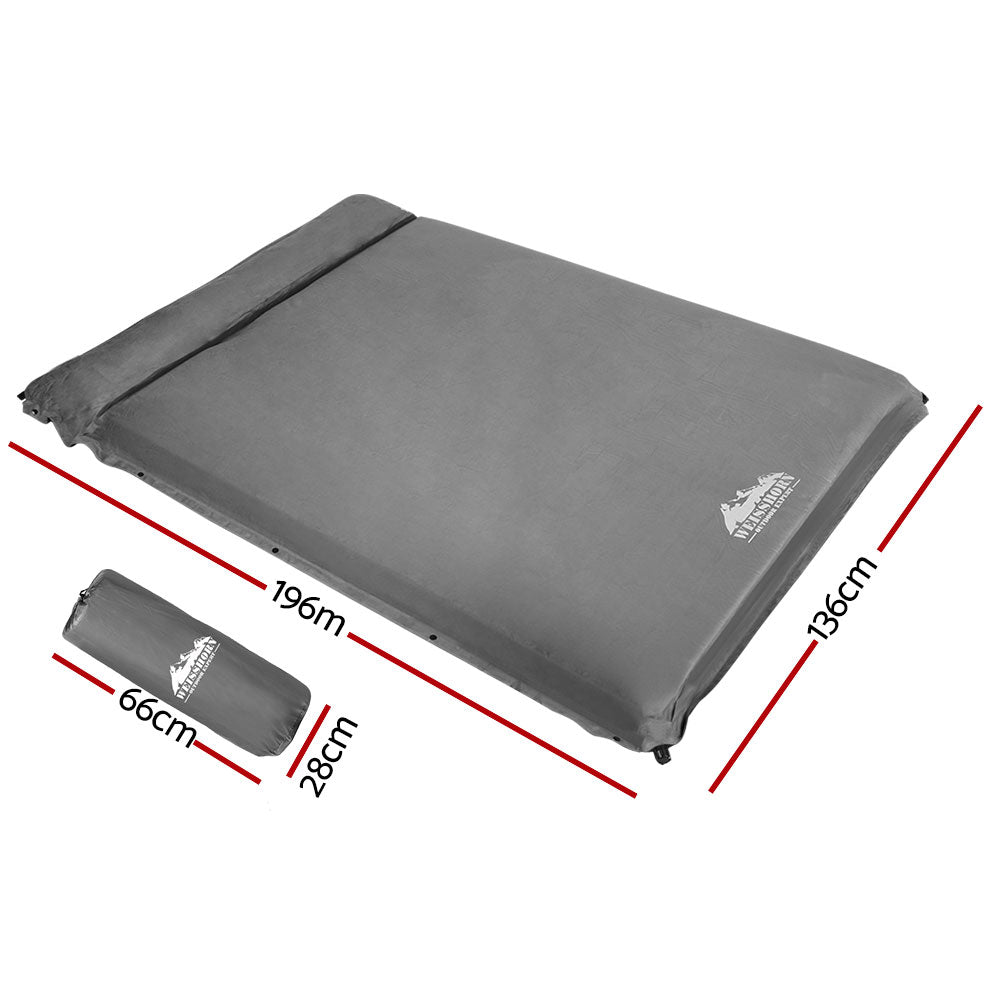 Self-Inflating Mattress 10CM Camping Sleeping Mat Air Double Grey