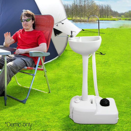 Camping Basin Portable Hand Wash Sink Stand 19L Capacity