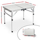 Folding Camping Table 90CM Adjustable Portable Outdoor Picnic Desk