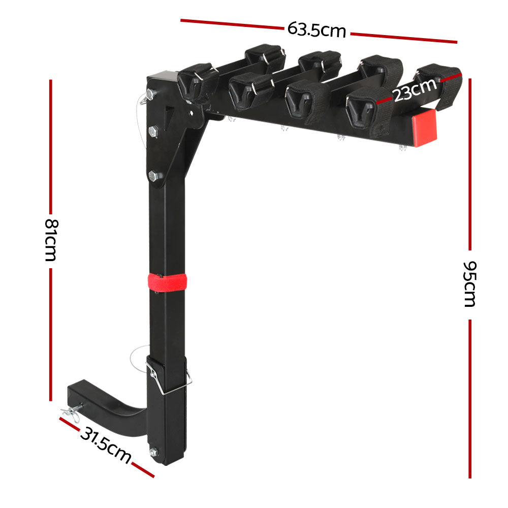 4 Bicycle Bike Carrier Rack Car 2" Hitch Mount Foldable Black,4 Bicycle Bike Carrier Rack Car 2" Hitch Mount Foldable Black