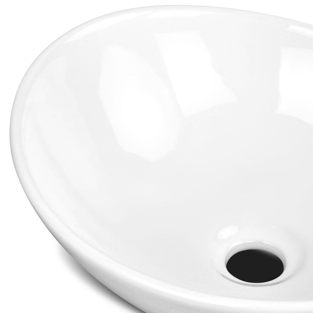Ceramic Oval Sink Bowl - White