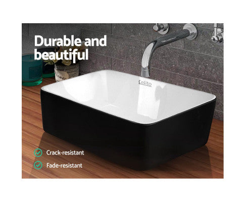 Ceramic Bathroom Basin Sink Vanity Above Counter Basins Bowl Black White
