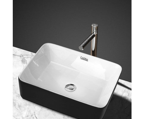 Ceramic Bathroom Basin Sink Vanity Above Counter Basins Bowl Black White