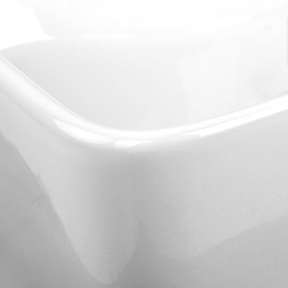 48x38x13.5cm Ceramic Rectangle Sink Bowl - White