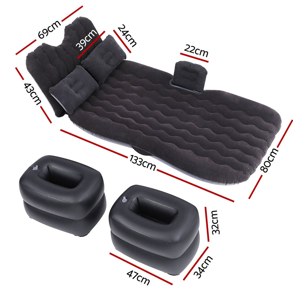 Car Mattress 176x80 Inflatable SUV Back Seat Camping Bed - Charcoal