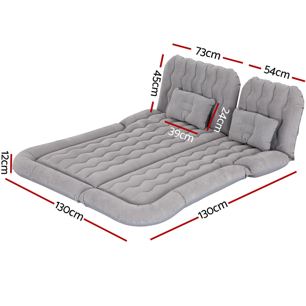 Car Mattress 175x130 Inflatable SUV Back Seat Camping Bed - Grey