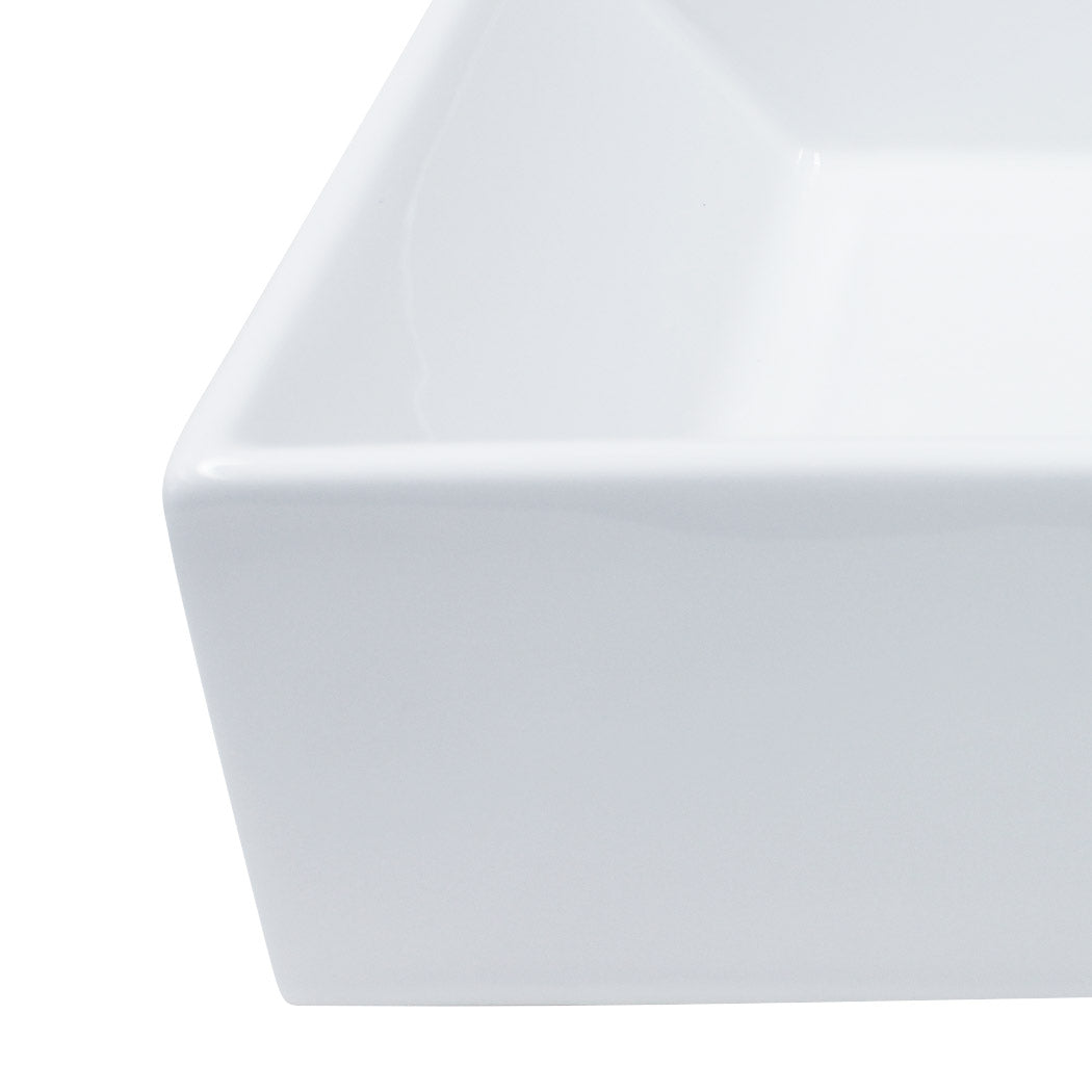 51cm x 43cm Ceramic Basin Bathroom Wash Counter Top Hand Wash Bowl Sink Vanity Above Basins