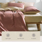 DOUBLE Quilt Cover Set Cotton Duvet - Red Beige