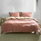 DOUBLE Quilt Cover Set Cotton Duvet - Red Beige