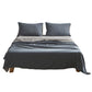 Double Cosy Club Cotton Bed Sheets Set Navy Grey Cover